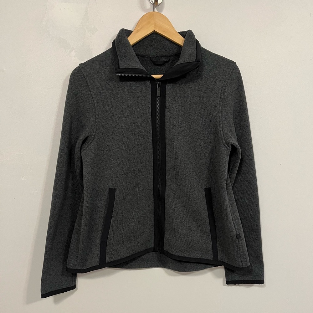 Lululemon Its Fleecing Cold Zip Up Heathered Black/Black 6 - Picture 8 of 16